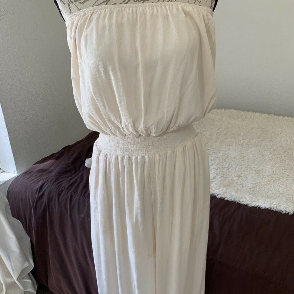 Cotton Candy LA Cream Linen Jumpsuit New Large